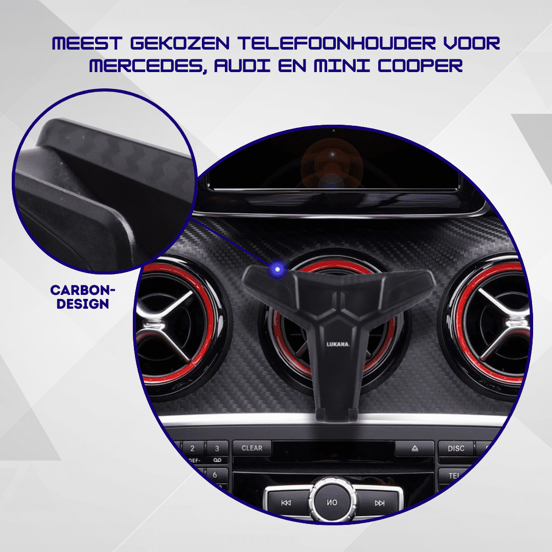 Meest gekozen telefoonhouder voor Mercedes, Audi en Mini Cooper