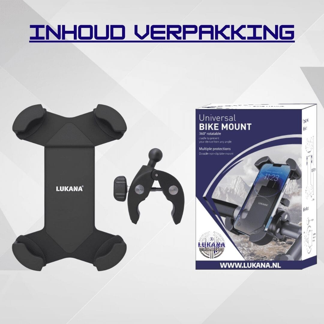 Lukana Telefoonhouder Fiets Inhoud Verpakking