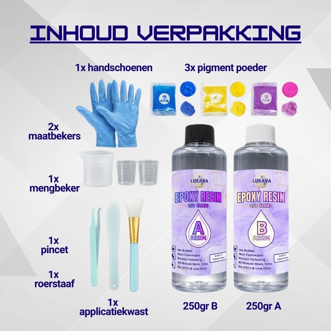 Lukana Epoxy 250gr Inhoud Verpakking