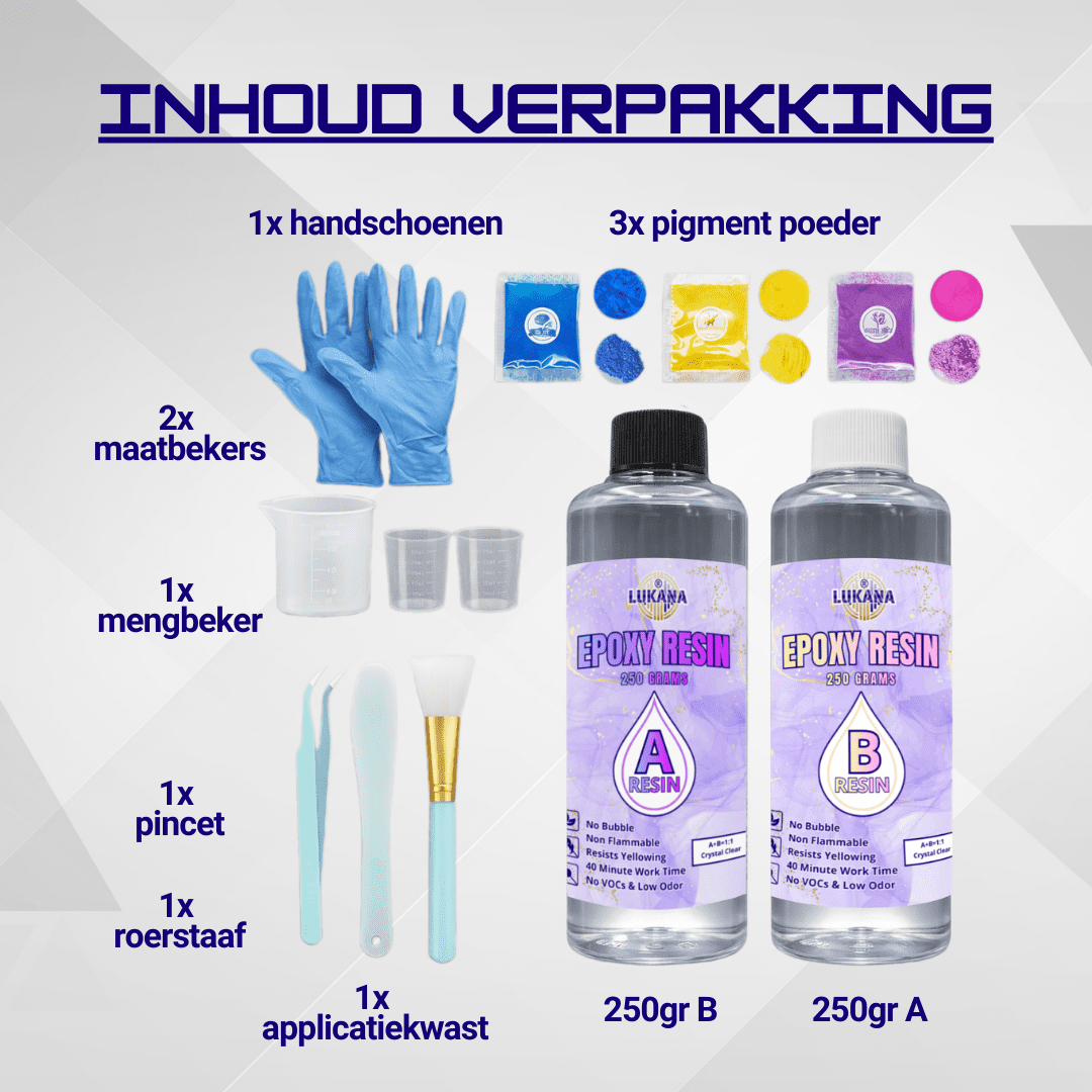Lukana Epoxy 250gr Inhoud Verpakking
