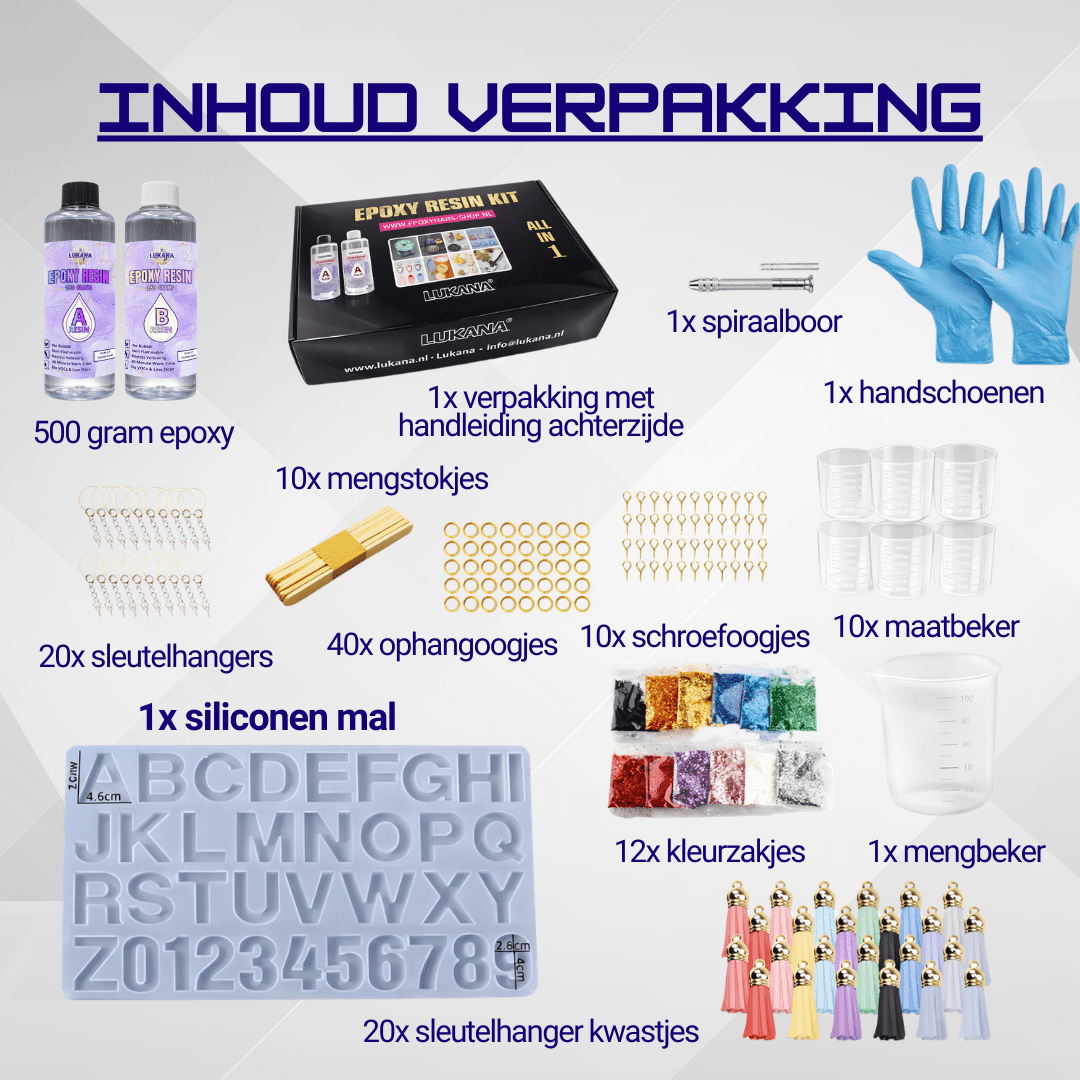 Lukana Epoxy Giethars Starterspakket Inhoud Verpakking