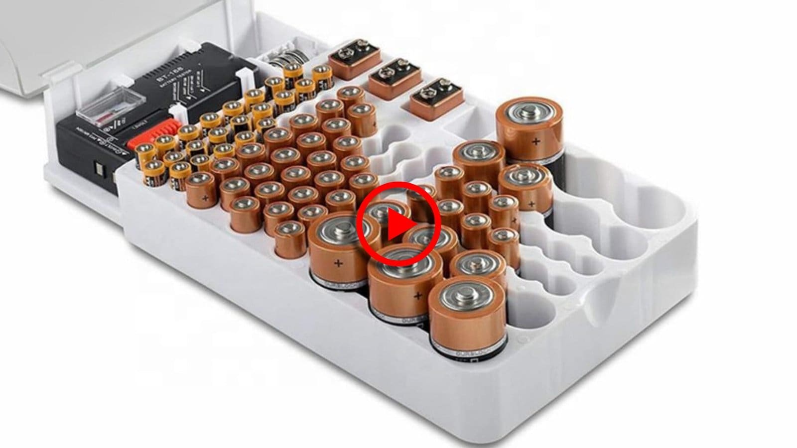 Lukana Batterij Opbergdoos met Batterij Tester