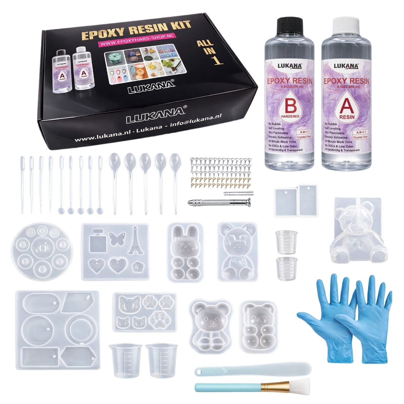 Lukana Epoxy Giethars Starterspakket – Voordeelpakket 1