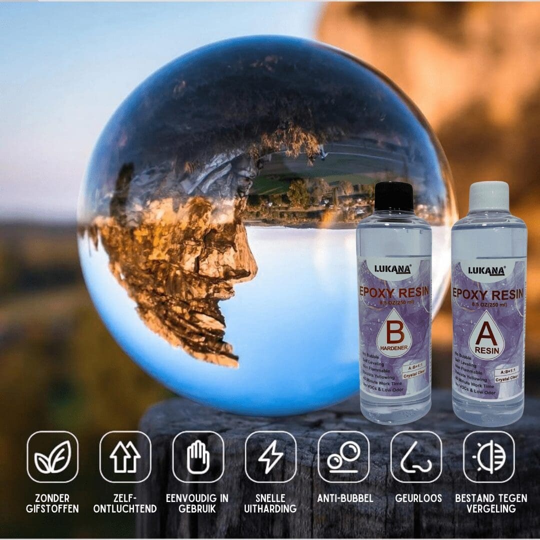 Lukana A+B Epoxy Hars Resin - 500gr - Transparant - Sieraden Maken 1 Epoxy Hars Resin