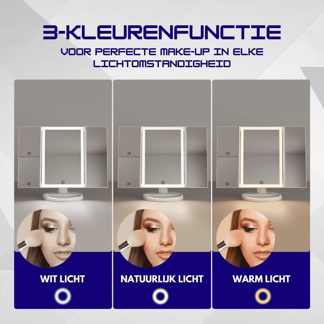 Lukana Make Up Spiegel 3 kleuren