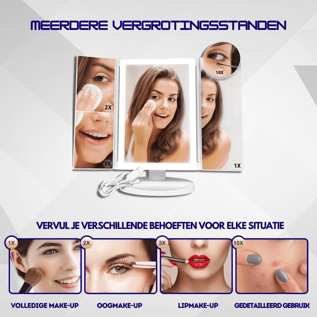 Lukana Make-up spiegel Meerdere Vergrotingsstanden