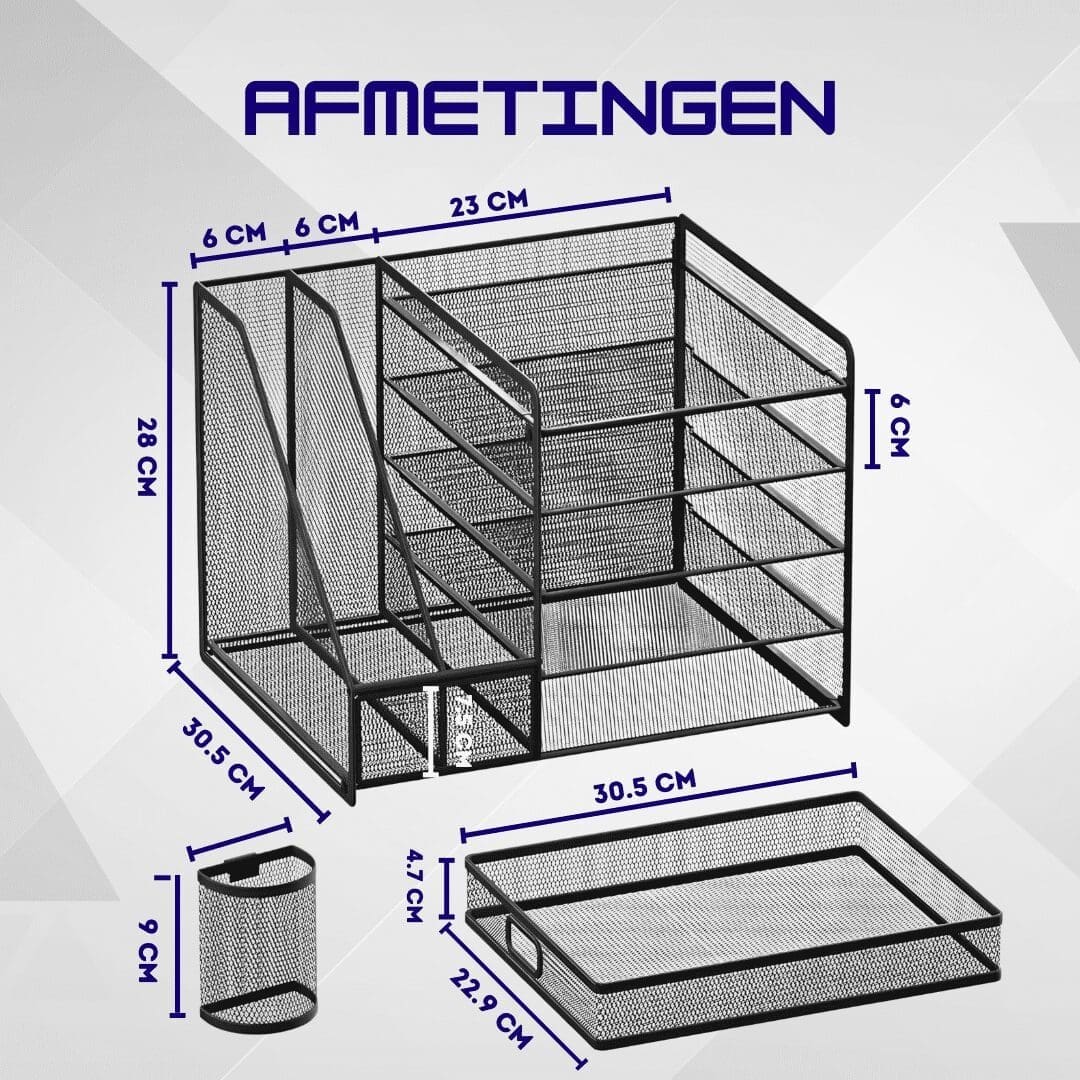 Lukana Bureau Organizer Afmetingen