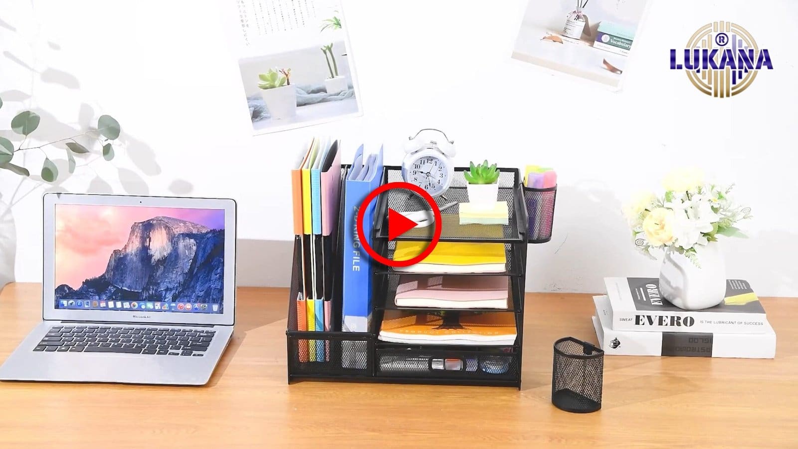 Lukana Bureau Organizer - Brievenbak, Pennenbak en Schuiflade video