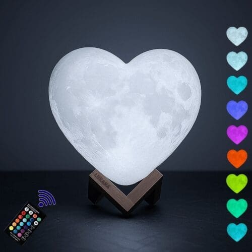 Lukana Maanlamp 3D Hartvormige Tafellamp