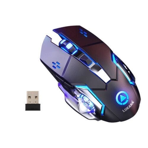 Lukana Draadloze Gaming Muis - Oplaadbaar - Ergonomisch - Links & Rechtshandig