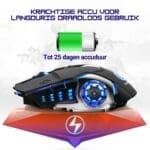 Lukana Draadloze Gaming Muis Accu