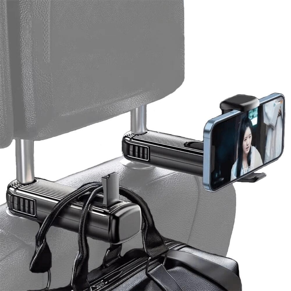 Lukana Telefoonhouder Hoofdsteun Auto - Zwart